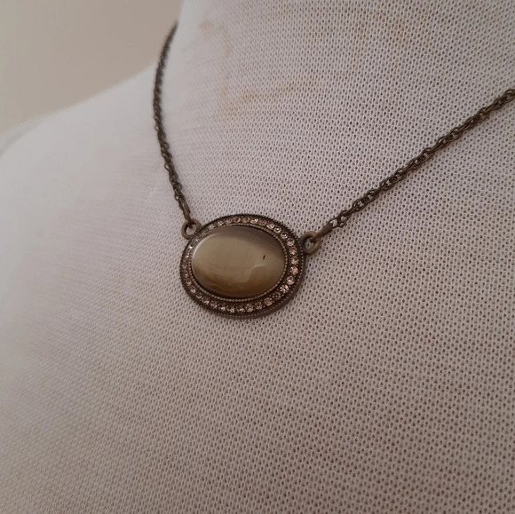 Paparazzi Necklace and Earrings Jewelry set Brown stone Bronze metal - Picture 1 of 8